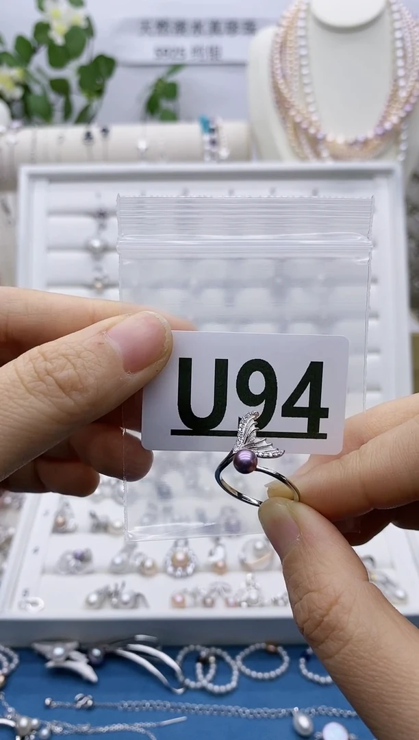 银S925镶嵌无淡水珍珠幸**笑U94