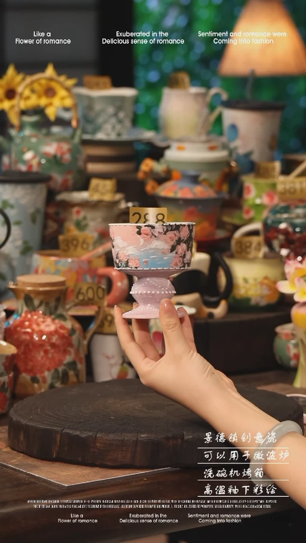 陶瓷景德镇高温釉下彩手工手绘款式