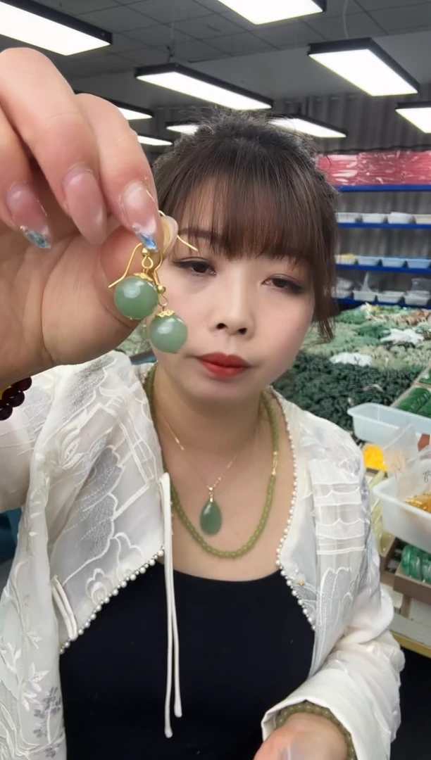 未镶嵌东陵石耳饰耳钩