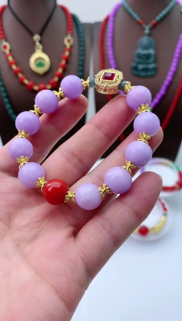 【闪购商品】翡翠手链14K金镶嵌S231手链