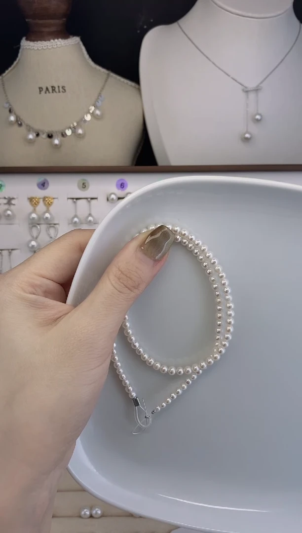 银S925镶嵌耳饰淡水珍珠用*d0023