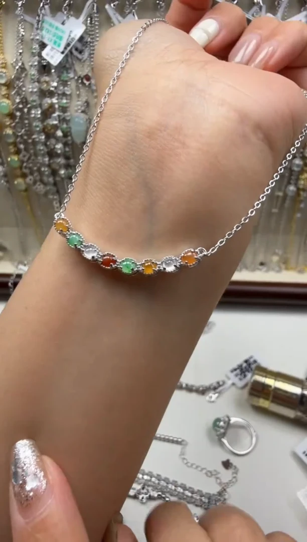 银S925镶嵌戒指翡翠项链