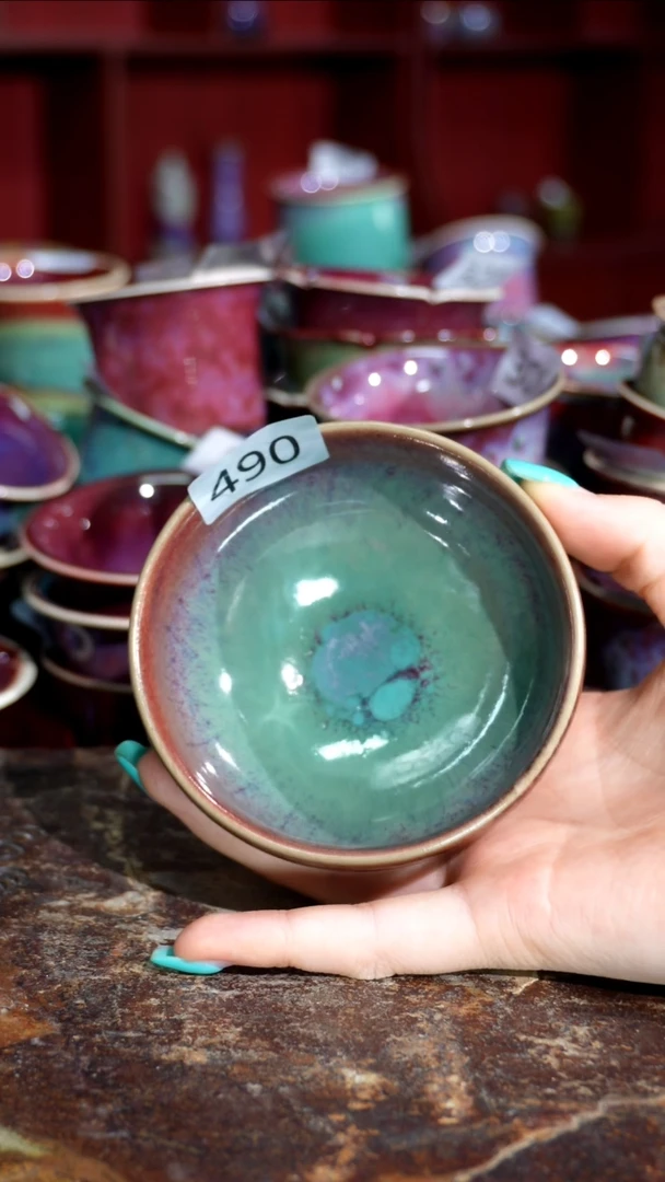 摆件精品窑变钧瓷茶器