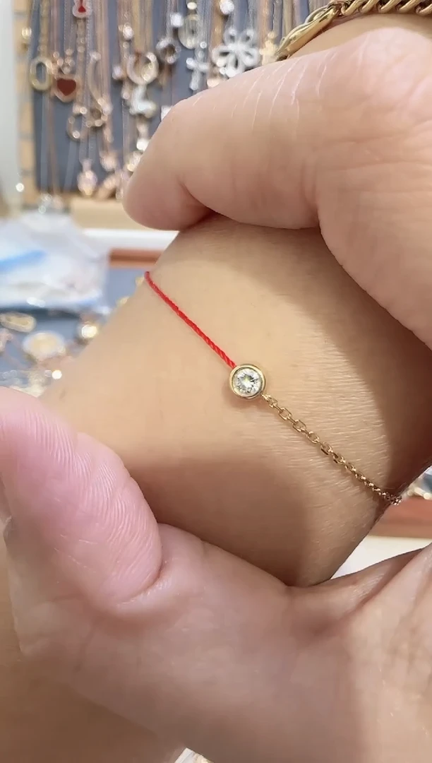 【闪购商品】天然钻石手链18K金镶嵌多样性发货发其一