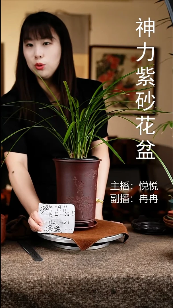 紫砂花盆花卉工艺7971+z