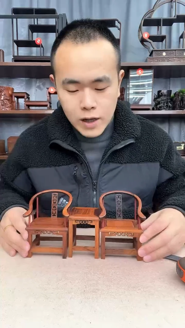 【闪购商品】乌木类端景台小李子红木工艺品