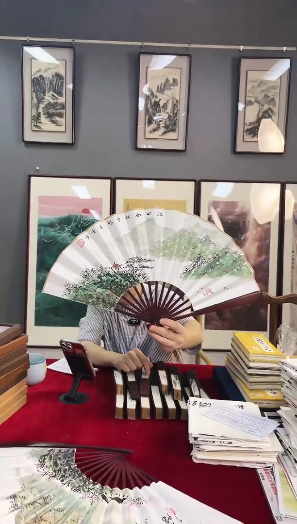 国画17号玄無老师绘画折扇