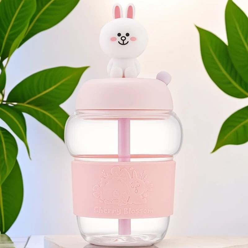【A等品微瑕】膳魔师line friends球球花花系列玻璃杯500ml 粉色