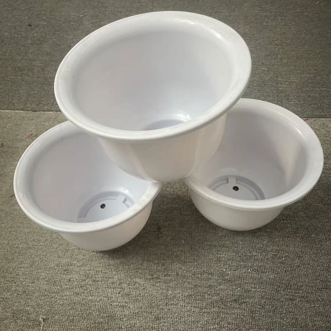 出口外贸款，纯白色树脂花盆