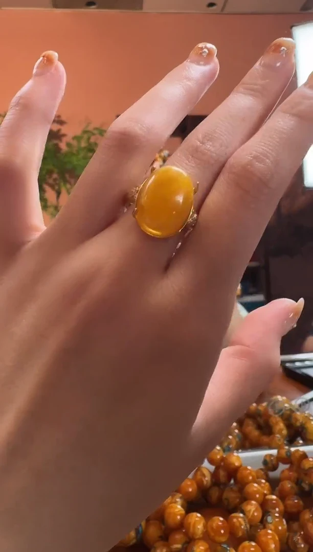 银S925镶嵌颈饰蜜蜡5155天然蜜蜡珠宝奇石假一罚十