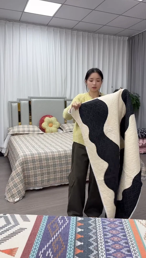 棉福利垫子水波纹110*130
