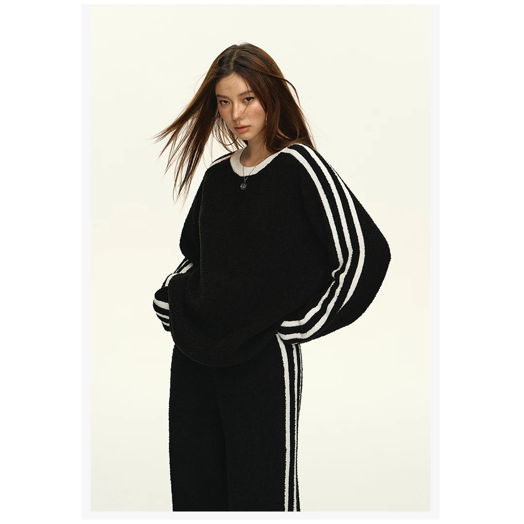 【保暖搭子】2024冬季新品软糯可外穿潮酷休闲风家居服女套装时尚
