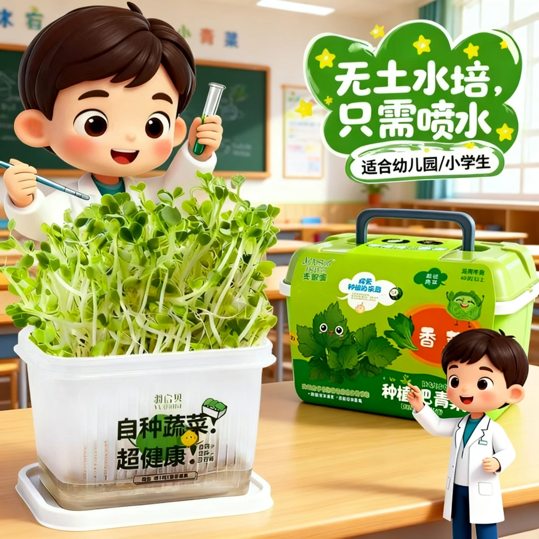 幼儿园伴手礼水培观察盒植物小学生绿豆芽种植儿童蔬菜小盆栽奖品