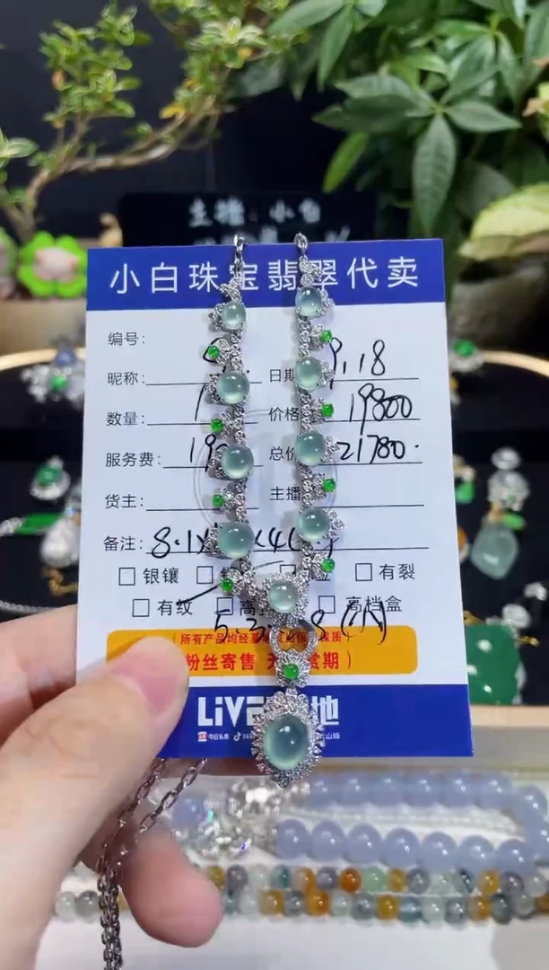 套链18K金镶嵌翡翠S***y套链