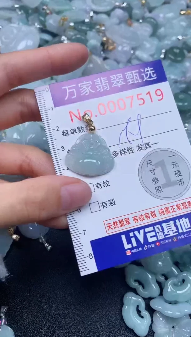 吊坠(不含链)未镶嵌翡翠7519