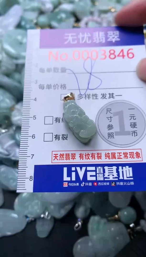 颈饰未镶嵌翡翠3846