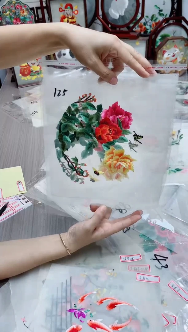 织绣纯手工苏绣双面绣125