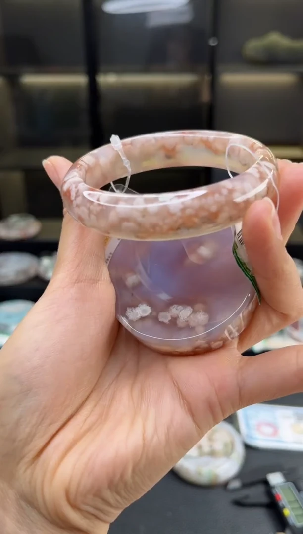 石英质玉手镯未镶嵌56圈口（赠送镯心）S9241349