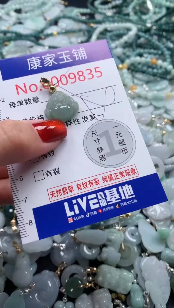 翡翠未镶嵌吊坠(不含链)9835