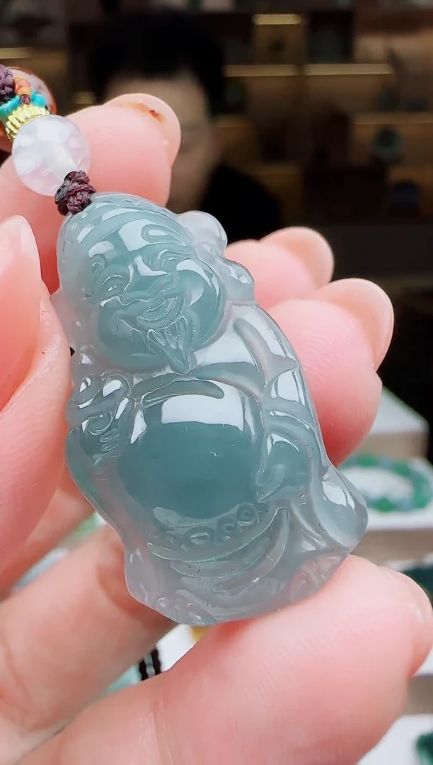 颈饰未镶嵌翡翠多样性发其一小财神