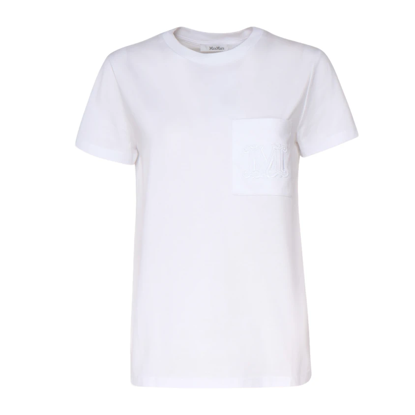 全新未使用 MaxMara 奢邦/纯色圆领直筒短袖 T恤  PAPAIAT恤衫