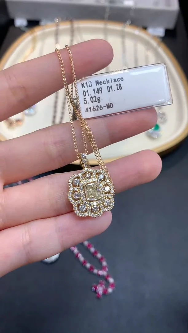 项链18K金镶嵌天然钻石A974|19800