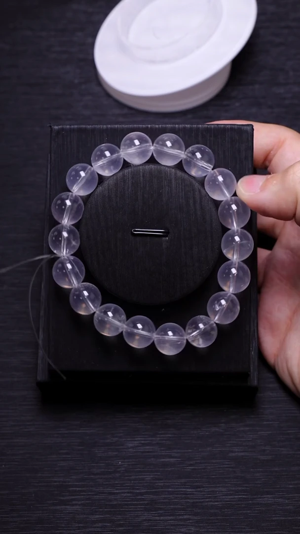 【闪购商品】水晶单圈未镶嵌Q006奶白晶单圈11mm