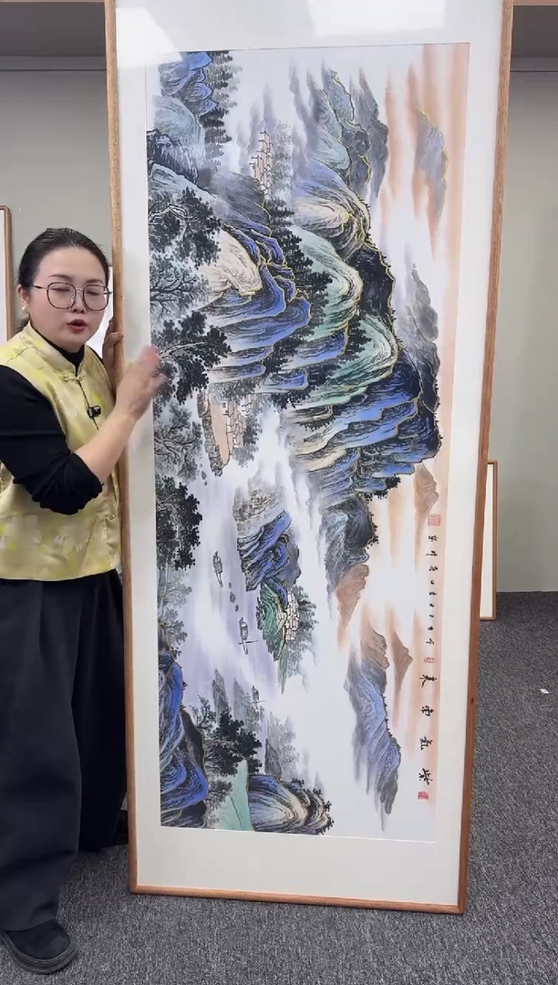 国画紫气东来210*80