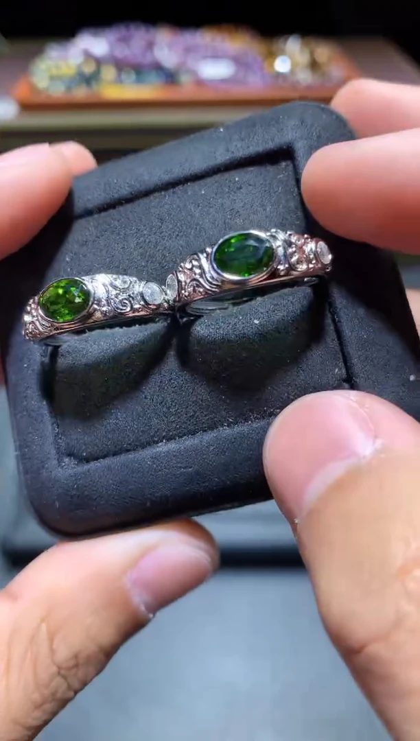 【闪购商品】透辉石戒指未镶嵌A62（随机性发货只发一单）