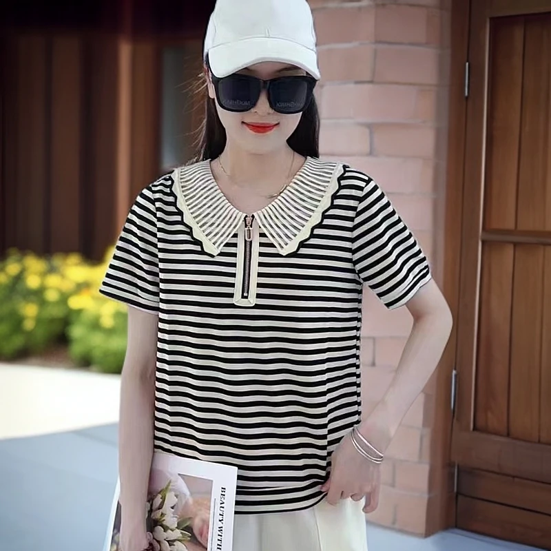 新款小翻领拉链上衣5022