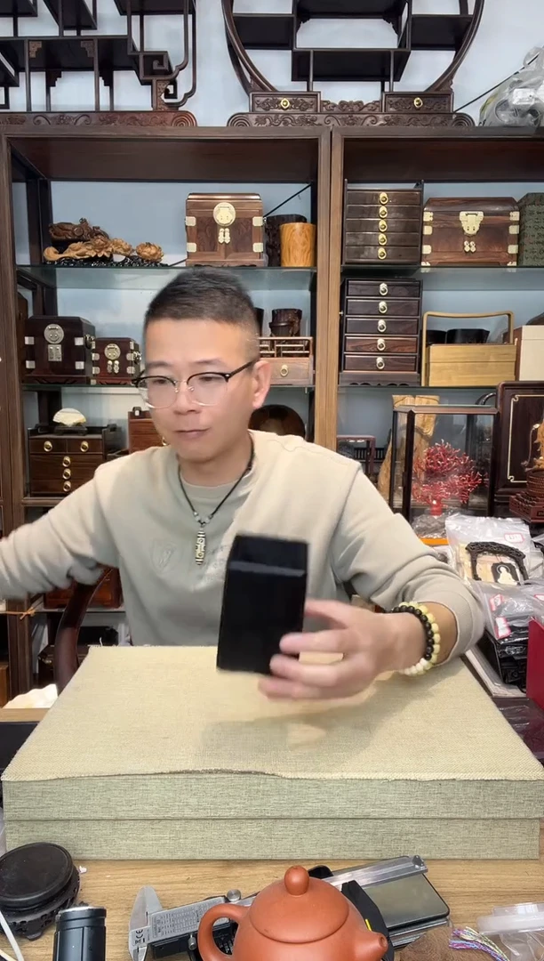 乌木类书架155紫光檀笔筒