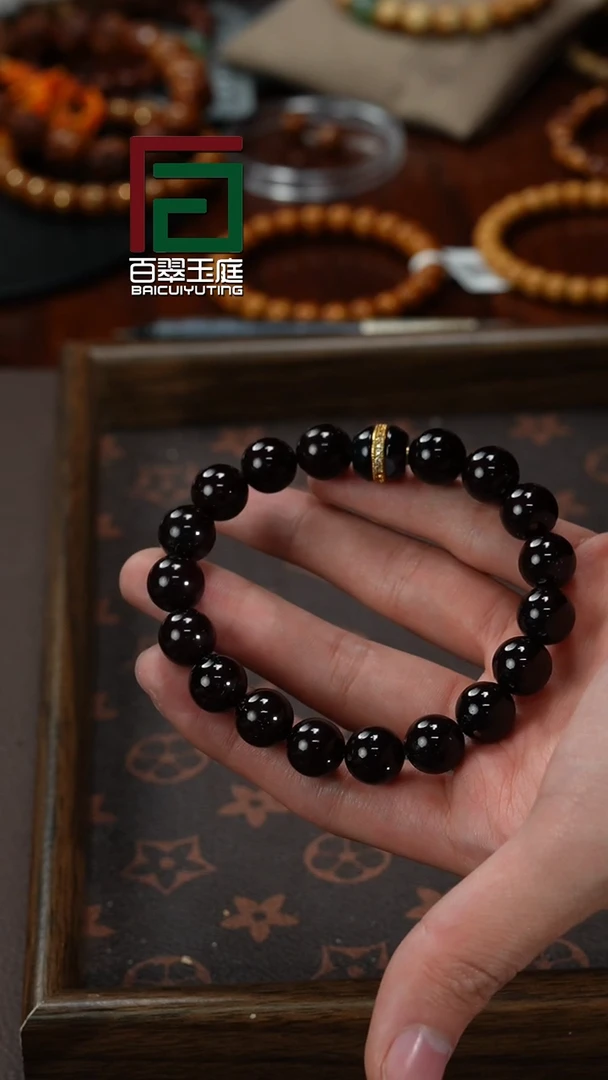 【闪购商品】椰蒂手串黑金老料光珠带小非配饰