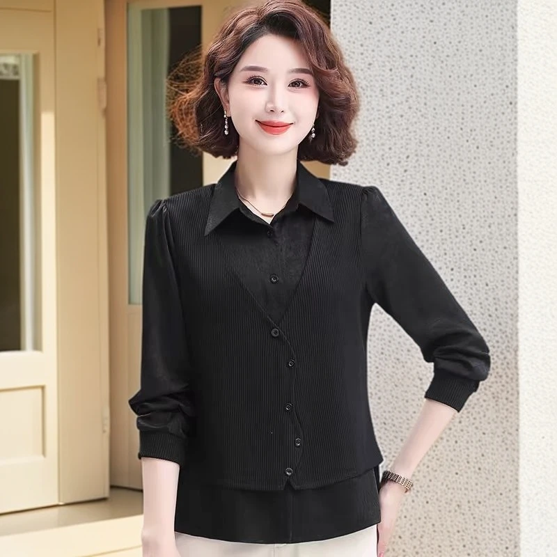 025#黑【木兮兮专属】2026年秋冬季新款气质百搭轻奢小衫时尚上衣