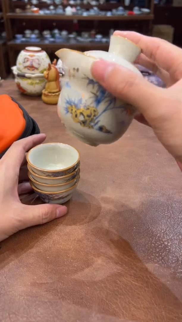 真的很便宜会开片的旅行茶具