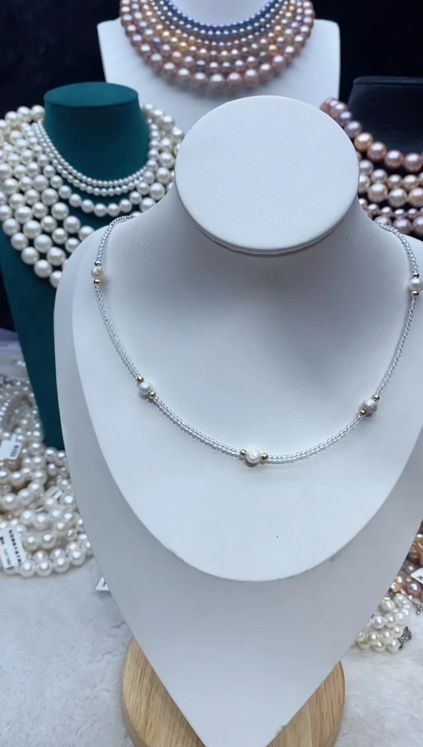 淡水珍珠未镶嵌项链珍珠项链