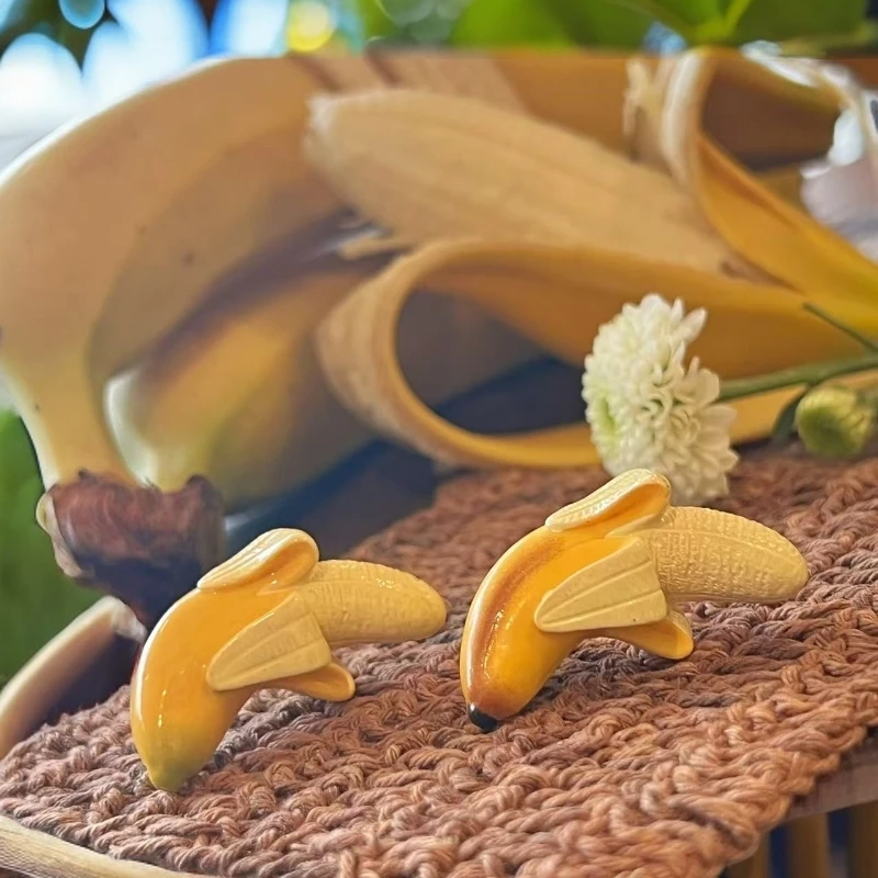 【手绘小香蕉-JuJu定制3店】树脂DIY创意食玩饰品配件定制水果微缩