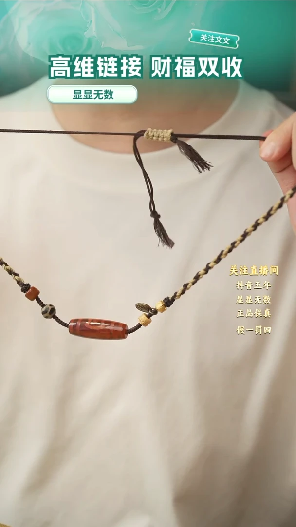玛瑙/玉髓（覆膜）颈饰未镶嵌大鹏天珠图腾吊坠 多样性发一