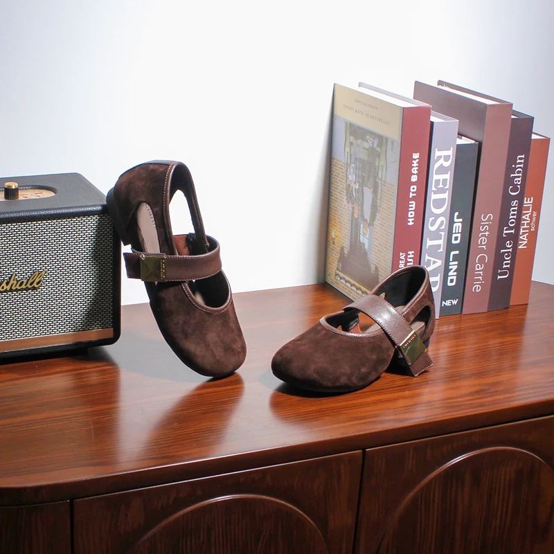 FANRUI/泛芮「贝贝同款」羊皮时尚休闲百搭设计感鞋子B15542