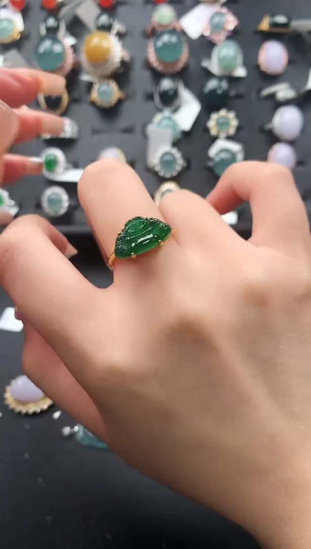 【闪购商品】翡翠戒指银S925镶嵌51241