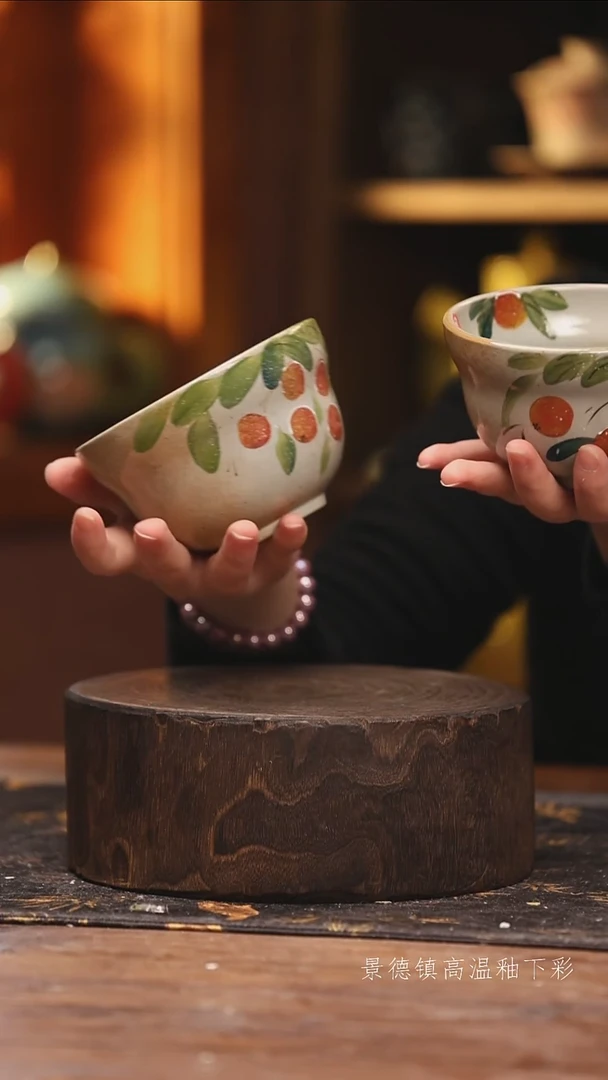 陶瓷景德镇高温釉下手绘陶瓷