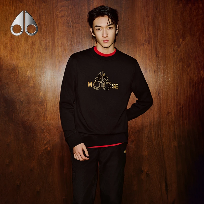 【蛇年限定】MOOSE KNUCKLES 男早春新款情侣款卫衣M34MS634CN