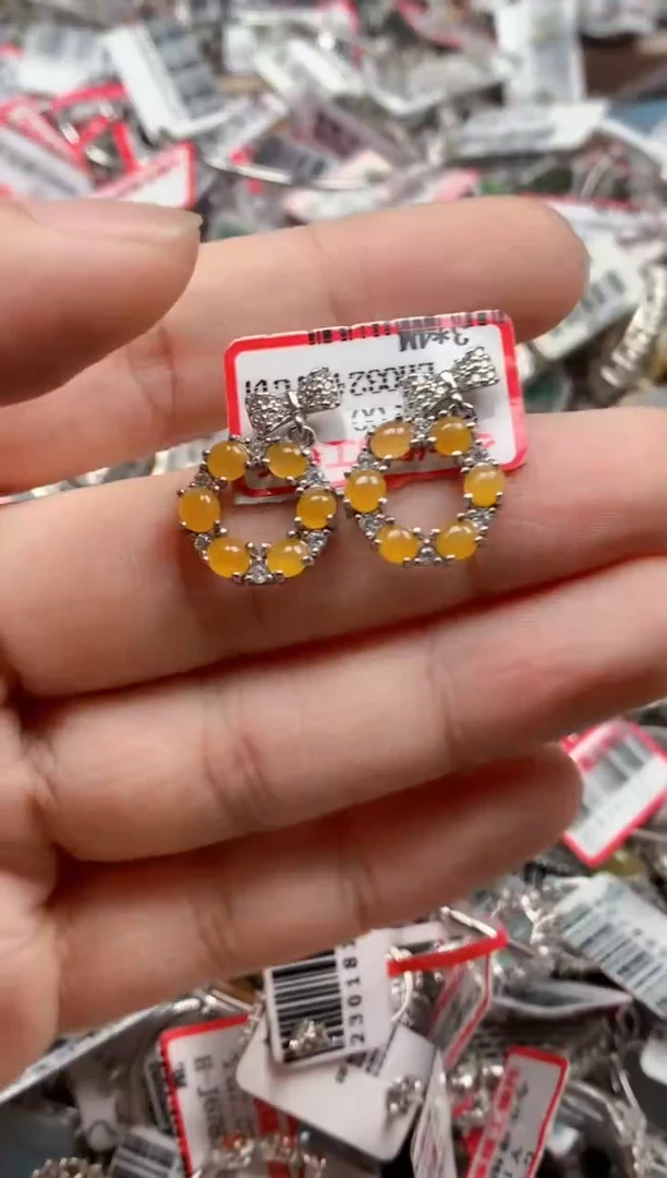 银S925镶嵌戒指翡翠天然A货缅甸翡翠