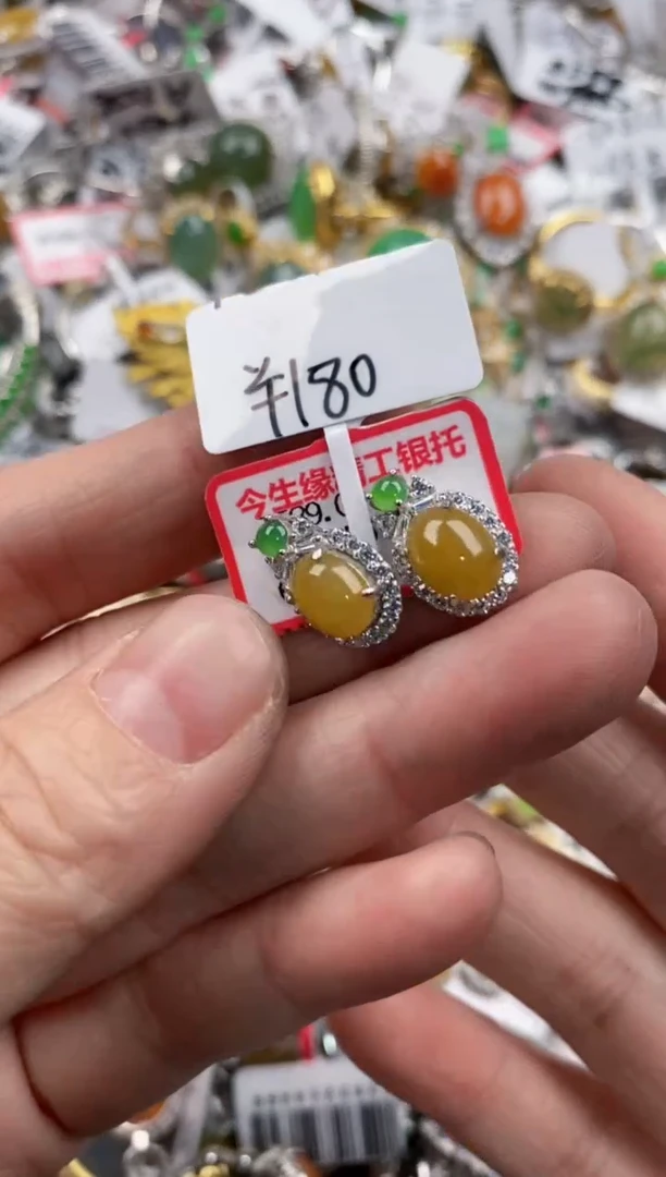 银S925镶嵌戒指翡翠1010    6