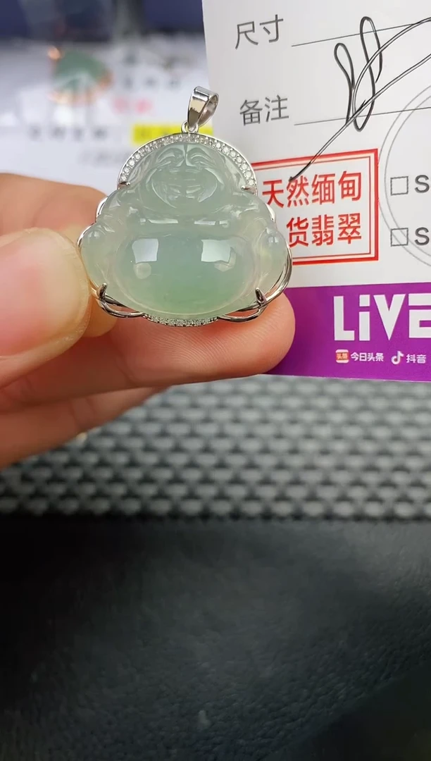 颈饰银S925镶嵌翡翠@***北挂件