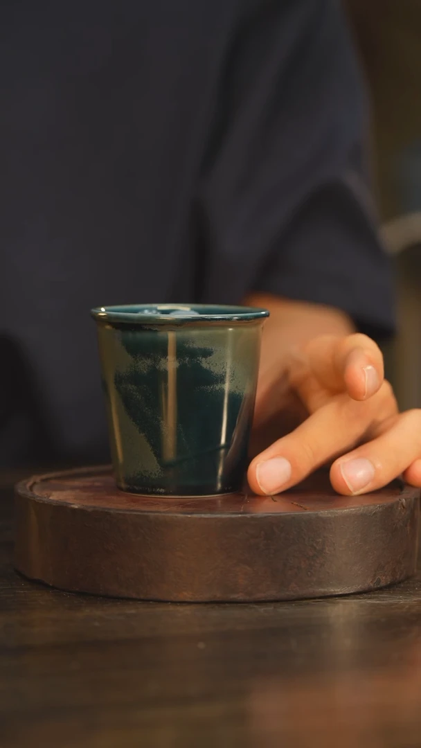 杯1柴房陶瓷柴烧可乐杯