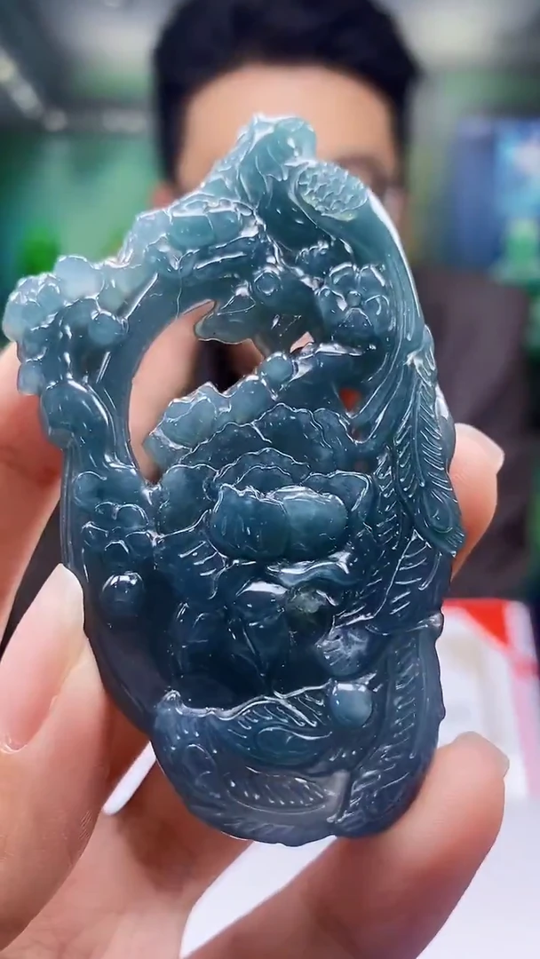未镶嵌定制翡翠KK翡翠毛货吊坠-14