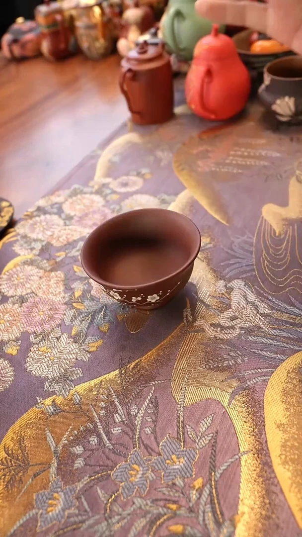 茶壶紫砂紫泥梅花杯