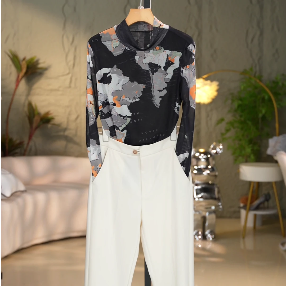 实际高档秋冬新款气质修身显瘦弹力记忆纱长袖打底衫女上衣329