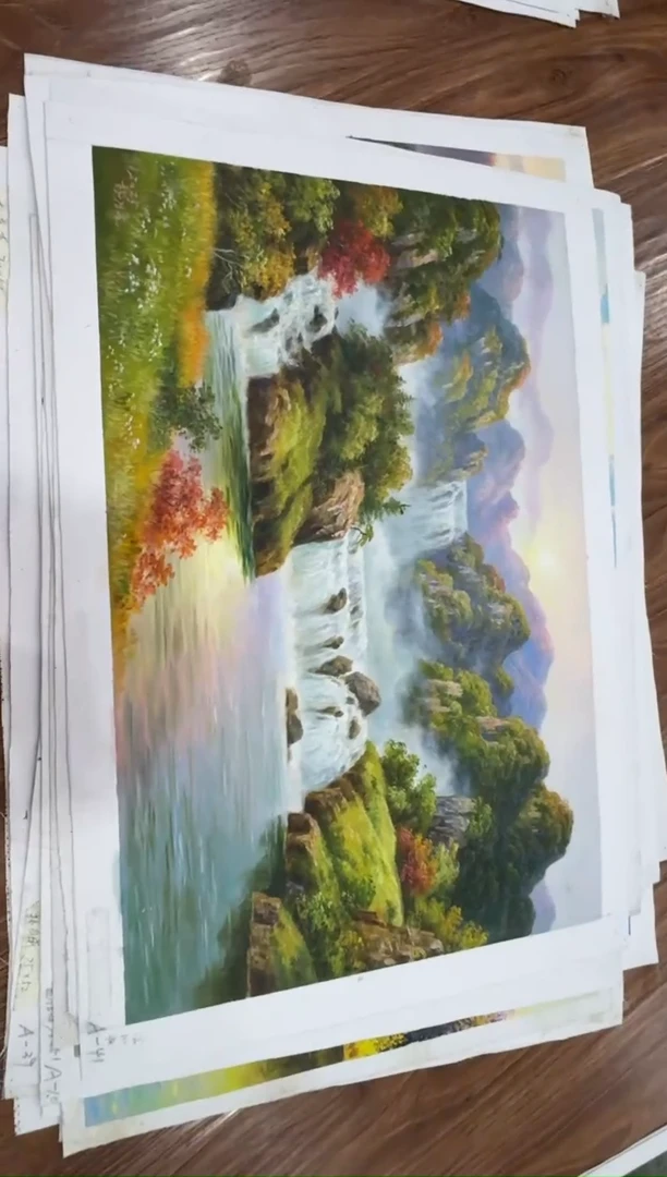 油画【新品特价】朝鲜画家原创手绘油画作品