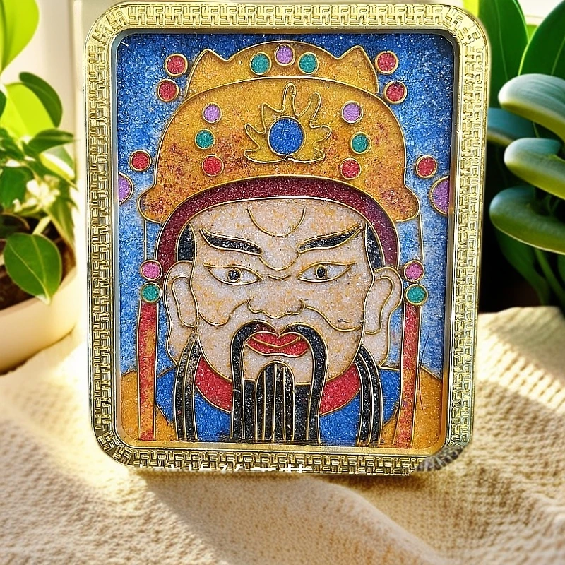 龙五爷掐丝珐琅唐卡景泰蓝